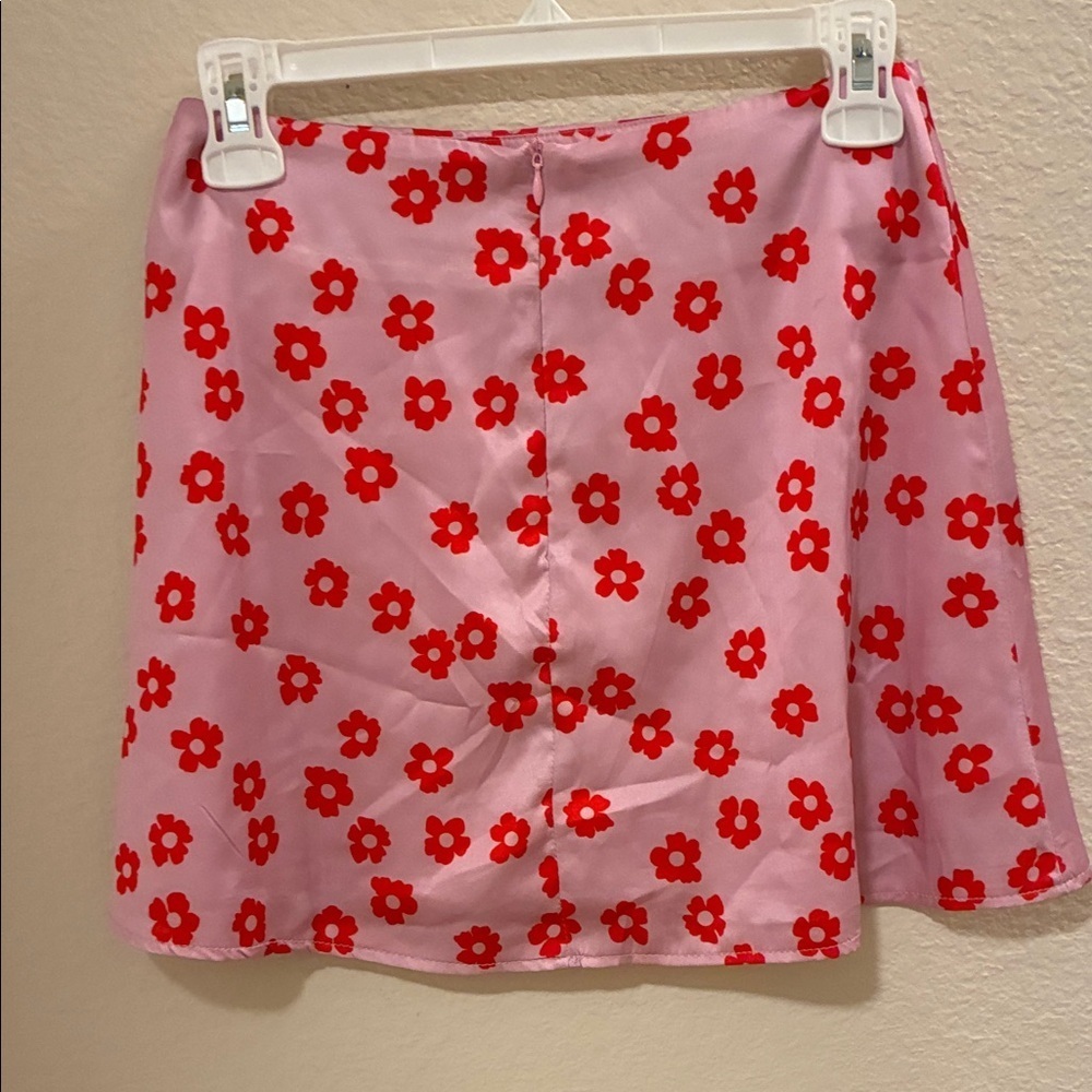 Princess Polly Pink and Red Floral Mini Skirt - Picture 3 of 4